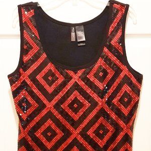 Black and Red Sequined Tank (worn once)